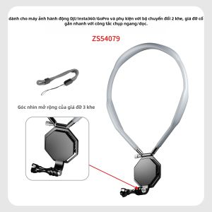 Giá Đỡ Dây Đeo Cổ Bằng Silicon Mềm Cho Camera Hành Động GoPro DJI Insta360 - Giá Đỡ Đeo Ngực Với Bộ Chuyển Đổi Tháo Nhanh Bằng Nam Châm