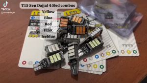 Lampu LED Sein Sen Dajjal 45 Mata Super Terang T10 Canbus Motor Mobil Universal 12-24v Termurah