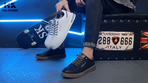 Giày sneaker nam da bò siêu mềm siêu êm chân - kiểu dáng trẻ chung năng động - bảo hành 12 tháng (TT01)