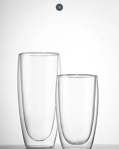 Ready Stock! Double-Layer Heat-Resistant Borosilicate Glass Cup – Perfect for Hot & Cold Drinks