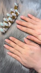 [ A-47 ] Nailbox thạch gạo ombre kim tuyến hồng đính charm nơ