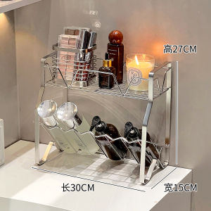 ชั้นวางเครื่องสำอางในห้องน้ำแบบลำลอง ชั้นวางเครื่องมือดูแลสุขอนามัยส่วนบุคคล ชั้นวางอเนกประสงค์ 30cm สำหรับทุกเพศทุกวัย