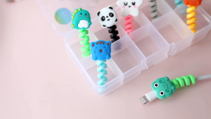 Data Cable Protection Case Charger Wrap Protector Winder Cute Cartoon