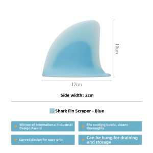 Silicone Shark Fin Shaped Dough Knife and Cream Spreader Baking Scraper