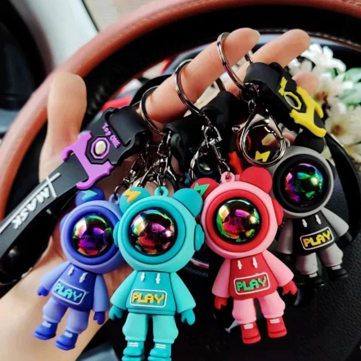 Portachiavi Orsetto Kawaii Con Ciondolo &ndash; Regalo Simpatico Per Coppia, Borsa O Zaino