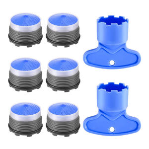 16.5/18.5MM Faucet Aerator With Removal Wrench Water Saving Tap Bubbler Built In Filter Spare Fitting For Water Tap Maintenance