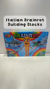 Italian Brainrot 474PCS Building Blocks Tralalero Tralala Tung Tung Tung Sahur Minifigures Toys Boys Girls Kids 30456