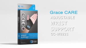 Đai quấn hỗ trợ cổ tay thành phần sợi than tre cao cấp Grace Care WB221