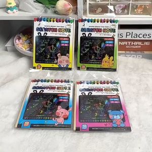 Kids Scratch Notebook | Drawing Sketch Pad | Goodie Bag | Birthday Party Gift | Childrens Day Gift | HEYBABE