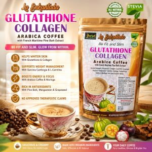 slimming coffee with glutathione and collagen mix