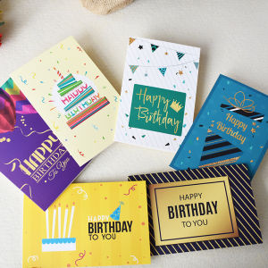 Customized Business Birthday Greeting Card Employee Leader Birthday Blessing Card Thank You Message Card Creative DIY Small Card