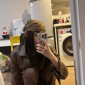 DAIMEISHU ที่คาดศีรษะพิมพ์ลายเสือดาวเก๋สำหรับผู้หญิง-อุปกรณ์เสริมที่ทันสมัยและหวาน