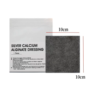 Medical Silver Ion Alginate Dressing Fiber Type Dressing Cavity Filling Calcium 10x10cm