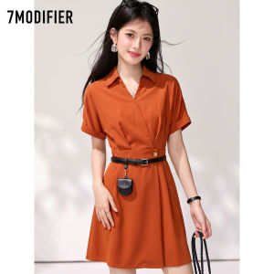 7.Modifier | Đầm Công Sở Đơn Sắc Dây Nơ Thắt Eo Siêu Phù Hợp Mùa Hè