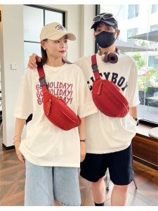 Fashionable Casual Canvas Crossbody Chest Bag Womens Dumpling Bag Popular All-Match Internet Celebrity Waist Bag