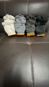 ถุงมือผ้าสีขาว ขอบส้ม 700 กรัม ทําสวน งานช่าง 1 โหลต่อ 12 คู่ จํานวน 24 ชิ้น