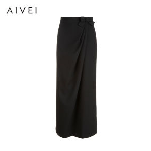 AIVEI | Elegant Pleated Rear Slit Bodycon Skirt