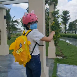 Balo khủng long vải lưới màu xám cao cấp mang đi họcđi chơiđi phượt đều được