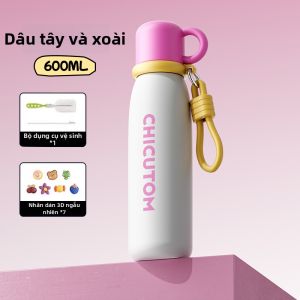 CHICU TOM | Bình Nước Học Sinh Trẻ Em Cách Nhiệt Dung Lượng Lớn