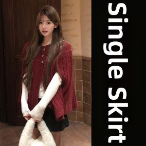 PEIZIXUAN | Festive Season Attractive Red Sweater Knitwear