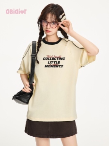Gbiaior | American Vintage Chinese Style Printed Loose Cotton T-Shirt