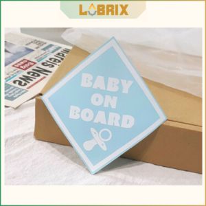 LUBRIX Sticker Baby On Board Car Sticker Car Sticker Kereta Stiker Kereta Baby In Car Sticker Waterproof Sticker Cute Baby Sticker
