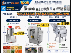 VEGETABLE CUTTING MACHINE STAINLESS STEEL/MESIN POTONG SAYUR/不锈钢碎菜切菜切丁机/CHOPPER CUTTER DICE SHRED SLICE HALUS NIPIS DADU