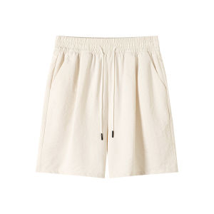 MiiOW | กางเกงขาสั้นผ้าไหมน้ำแข็ง MiiOW ทรงหลวมสบาย ๆ สำหรับผู้หญิง กางเกงขายาวทรงหลวมสบาย ๆ สำหรับใส่กลางแจ้งในช่วงฤดูร้อน