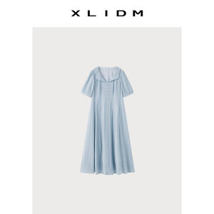 Split Design Elegant Office V-Neck A-Line Dress for Plus Size Women Summer