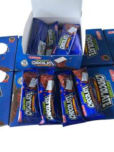 มาร์ชแมลโล่วเคลือบช็อกโกแลต 1กล่อง บรรจุ12ชิ้น ราคา 79บาท