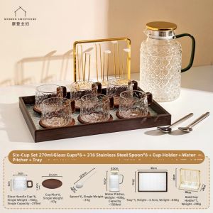 MODERN SWEETHOME | Borosilicate Glass Modern 2026 New Water Drinking Cup Set