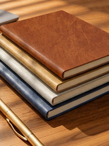Custom Soft Leather Thick Pages Logo Engraving Notebook