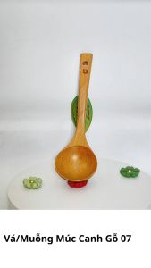 [HCM]Vá Canh Gỗ 07 Muỗng Múc Canh Rau Cán Dài Mui Tròn (25 x 7 cm) - Đồ Gỗ Nhà Bếp Thương Hiệu Trường Sơn