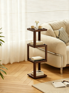 ZHUSHANXIA | Rotatable Bookshelf Display Cabinet Side Table