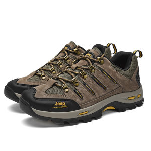Jeep | Jeep Genuine Leather Outdoor Climbing Shoes Comfortable Low Top Sports Hiking Boots Durable Breathable Waterproof For Camping And Trekking