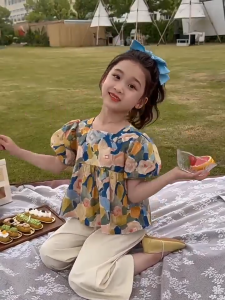 Setelan Smock Suzzy Premium/Setelan Baju Katun Celana Panjang Anak Cewek/Set anak Perempuan Fashion