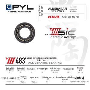 PYL | Vòng Bi Đĩa Câu Cá Hiệu Suất Cao Chống Nước Biển Toàn Sứ