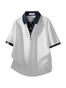 Mark Fairwhale | Summer Lightweight Loose Five Quarter Sleeves Polo Shirt For Men