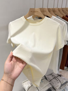 Basic Pure Color Short Sleeve T-Shirt Womens Summer Versatile Base Layer Shirt Inner Wear Top Body Tee Commute Style Slim Fit