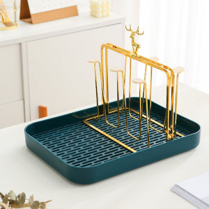 Creative Trendy Metal Cup Holder for Glass Water Cups And Tea Cups Draining Rack Storage Organizer Kitchen Home Organization