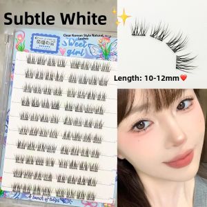 MENGJIESHANGPIN | Natural Looking Baby Bend Fake Eyelashes Glue Free Korean Style Water Clear Anti-Aging Sweat Proof Curly Female Model Eyelashes