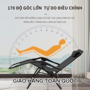 Ghế thư giãn gấp gọn tải 300kg khung hợp kim siêu dày Ghế xếp thư giãn gấp gọn thành giường ngủ trưa văn phòng.