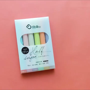 Highlighter Pen Set 🖍️ 半糖荧光笔淡色 Pen Penekanan Warna Pastel Color Marker Pen Student Key Point Stationery Handbook