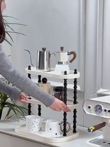 Easyhome.sg Ins Nordic Style Multi-Layer Storage Desktop Shelf / Cosmetic Tray Rack