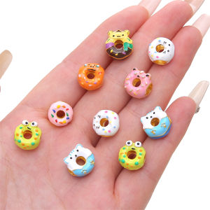 1PC Colorful Alloy Beads Charm Fancy Doughnut Pendants 4mm Hole For Handmade Bracelet Necklace Earring Keychain DIY Craft Jewelry Making Accessories
