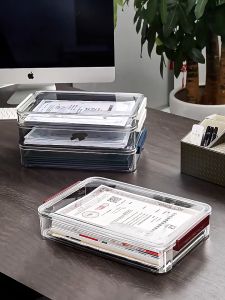 Transparent Home Document Storage Box Marriage Certificate Storage Box File Classification Organizer For Important Papers