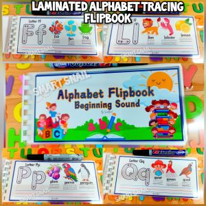 Laminated Alphabet Tracing Flipbook with Free marker Christmas Gift idea