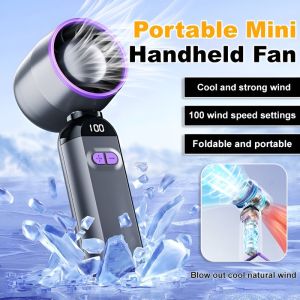 Portable small wind gun powerful mini machine digital display turbo fan
