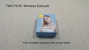 HEADSET BLUETOOTH TWS F9 V5.1 + POWERBANK LED TRUE WIRELESS EARPHONE