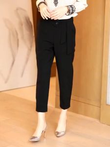 Quần công sở hai dây cột lệch cạp cao hack dáng-HLS-Mã Quần Hai dây